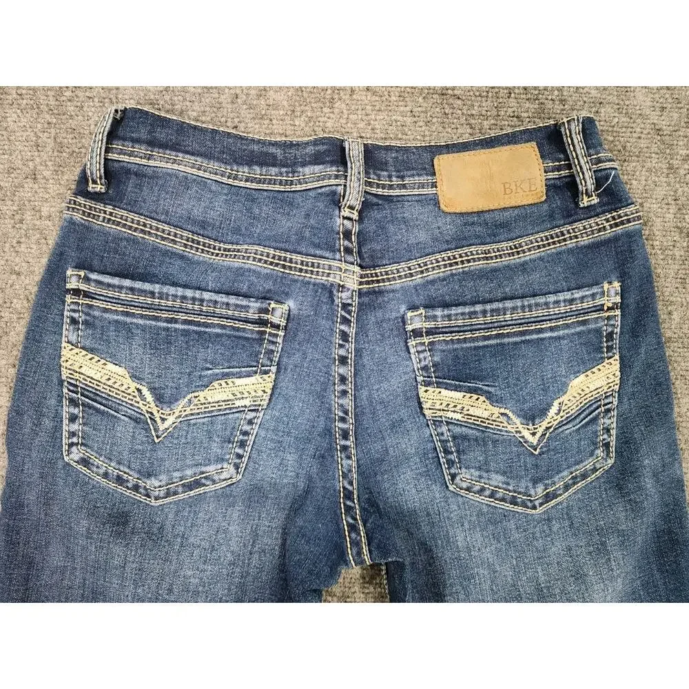 BKE Aiden Men's 30x32 Slim Fit Bootcut Stretch Blue Jeans Denim ABS21401